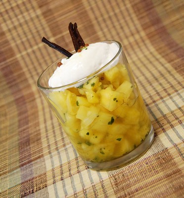 Ananas à la coriandre (2)