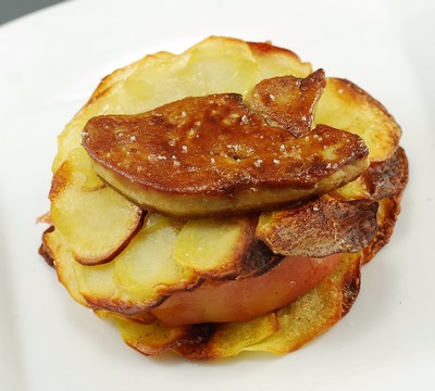 Tarta de manzana y foie con base de patata (10)
