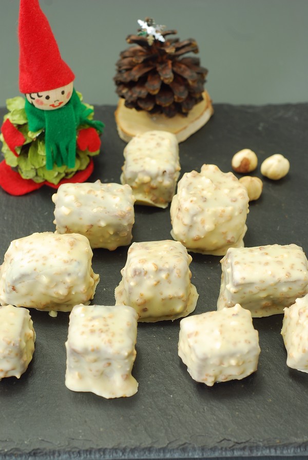 Recette Truffes Chocolat fourrées Praliné - Chocolats de Noël